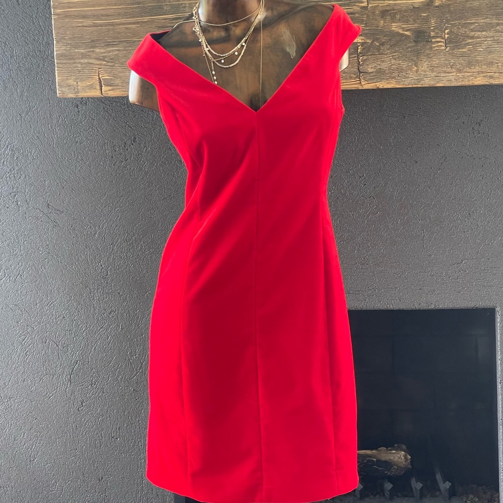 Theory Paneled Off-Shoulder Stretch Velvet Dress from Neiman Marcus